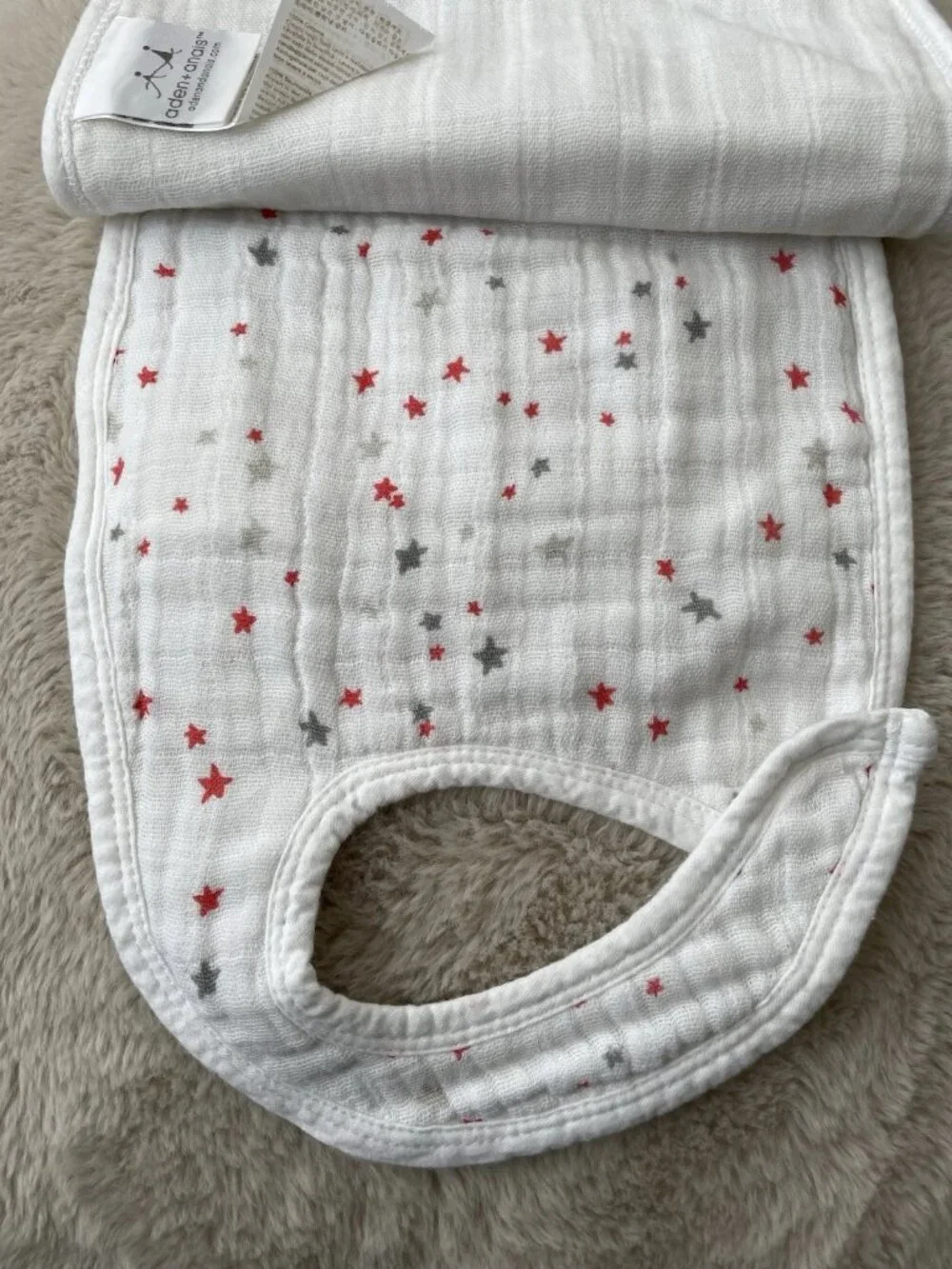 SALE! NWT Aden + Anais Classic Snap Cotton Muslin Bib Set  3-PK
